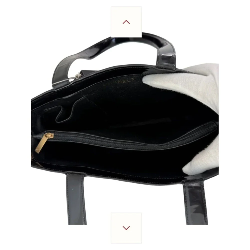 Chanel Patent Logo Tote